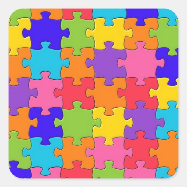 Puzzle Collection Quadratischer Aufkleber (Vorderseite)