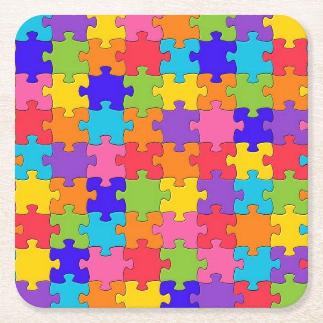 Puzzle Collection-Untersetzer Rechteckiger Pappuntersetzer (Vorderseite)