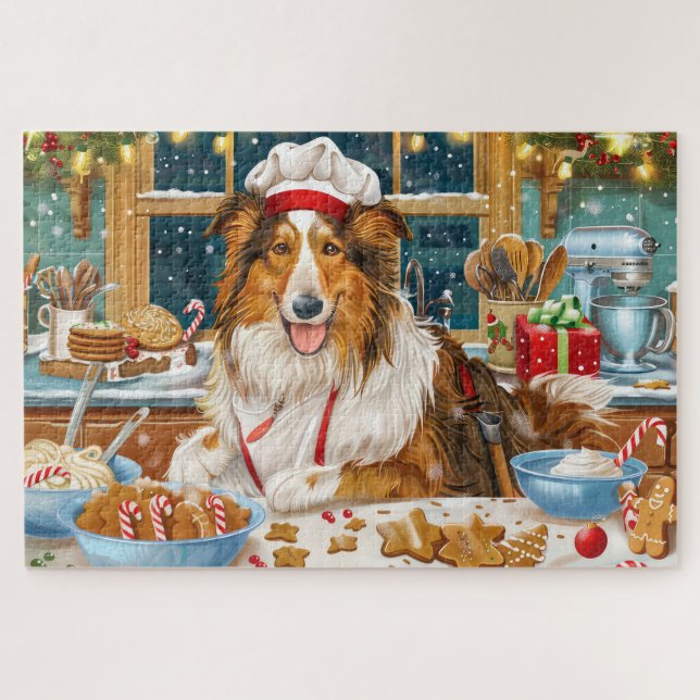 Puzzle Collie Holiday Baking : Festive Christmas (Horizontal)