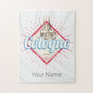 Puzzle Cologne City Allemagne Retro Cathedral Vintage