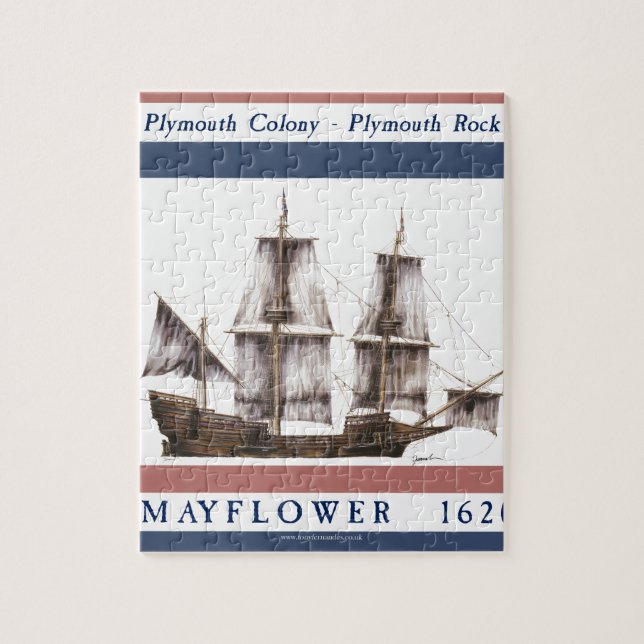 Puzzle colonie de Plymouth de la fleur printanière 10 (Vertical)