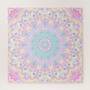 Puzzle Coloré Bohème Trippy Bright Pastel Mandala