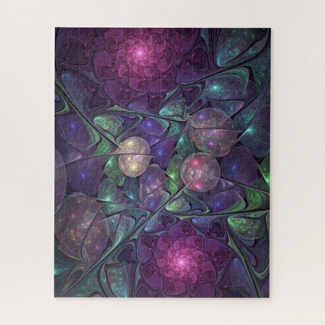 Puzzle Coloré brillant Art Abstrait Fractal moderne (Vertical)