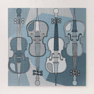 Puzzle Coloré Cellos Motif Blues