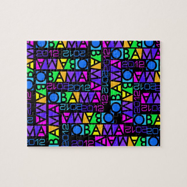 Puzzle coloré OBAMA 2012 (Horizontal)