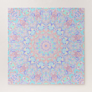 Puzzle Coloré Quirky Boho Hippie Retro Pastel Mandala
