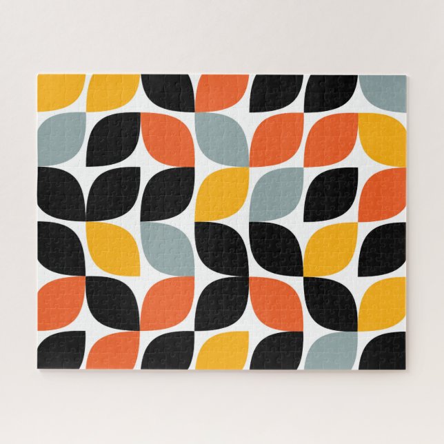 Puzzle Coloré, unique, tendance, concept de feuille urbai (Horizontal)