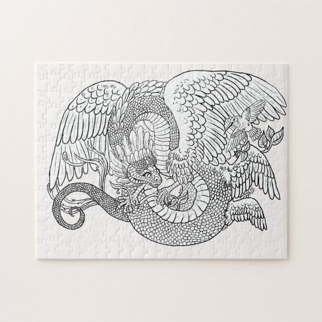 Puzzle Colorez votre propre Quetzacoatl (Horizontal)