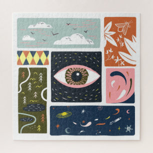 Puzzle Comic Nature Space : Illustration d'automne