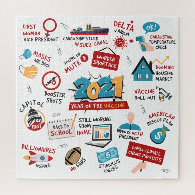 Puzzle Commémoration de Noël 2021 du vaccin pandémique (Vertical)