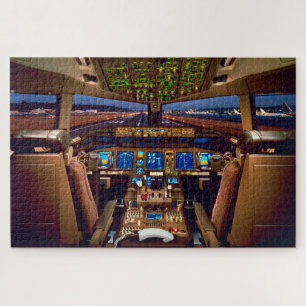 Puzzle Commercial Jet Aircraft Cockpit Interior