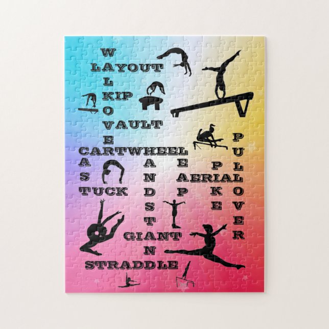Puzzle Compétences en gymnastique Mots-croisés Étoiles ar (Vertical)