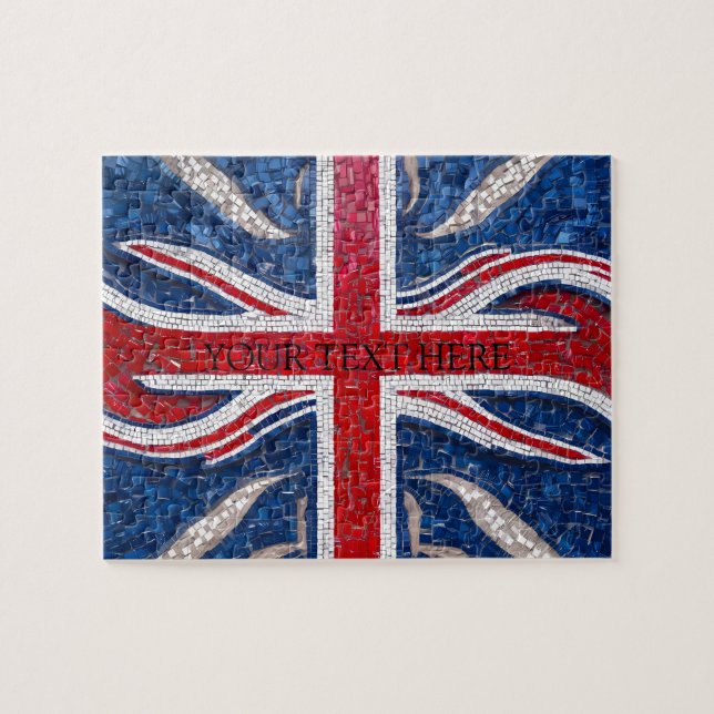 Puzzle Concepteur de drapeaux du Royaume-Uni personnalisé (Horizontal)
