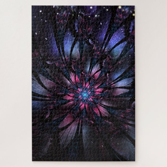 Puzzle Conception Abstraite des fleurs fractales. (Vertical)