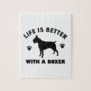 Puzzle conception de chien de boxeur