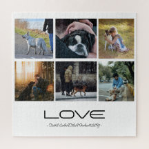 Conception de collage de portrait de famille Love