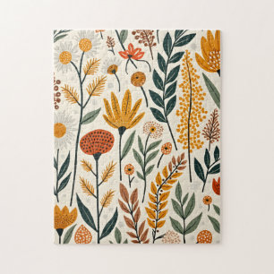 Puzzle Conception de fleurs botaniques boho 390