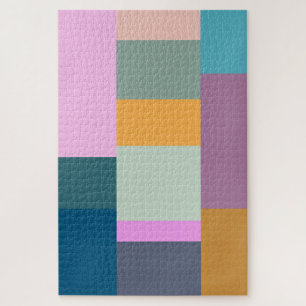 Puzzle Conception de formes géométriques simples et color