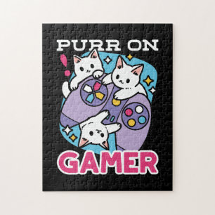 Puzzle Conception de gamer de chat - Purr sur Gamer Joyst