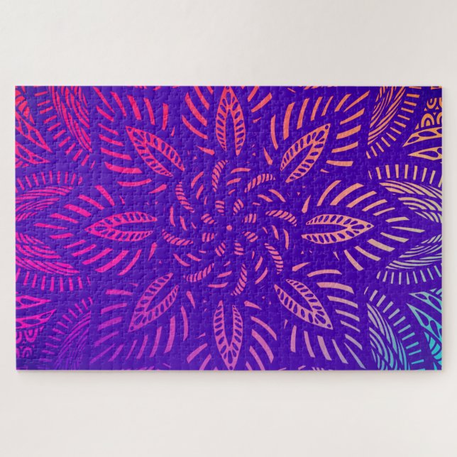 Puzzle Conception de Mandala Vibrant (Horizontal)