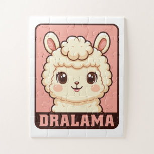 Puzzle Conception d'illustration de lama mignon