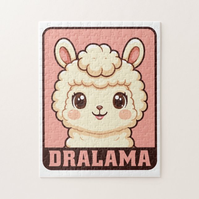 Puzzle Conception d'illustration de lama mignon (Vertical)