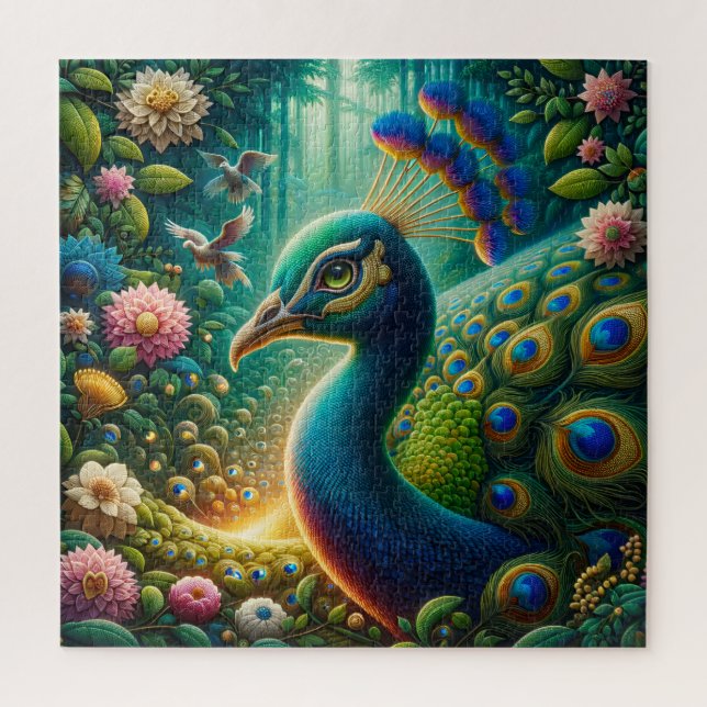 Puzzle Conception Exotique Peacock Rainforest Majesty (Vertical)