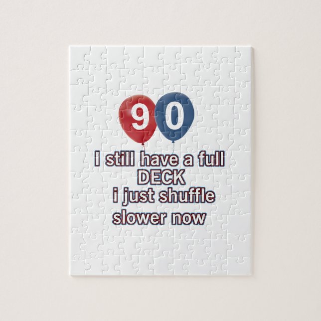 Puzzle conceptions drôles d'anniversaire de 90 ans (Vertical)
