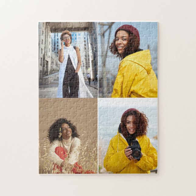 Puzzle Concevez votre propre collection de 4 photos (Vertical)