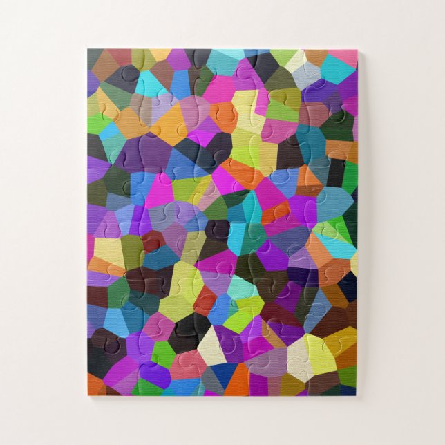 Puzzle Confetti dans les tons bijoux (Vertical)