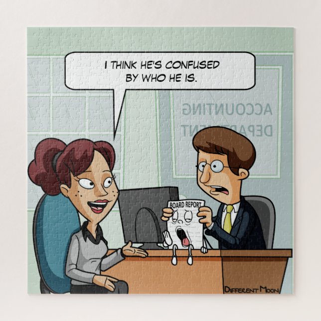 Puzzle Conseil d'administration comptable Pun Jigsaw Puzz (Vertical)