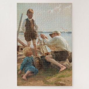 Puzzle Constructeurs de navires (par Albert Edelfelt)