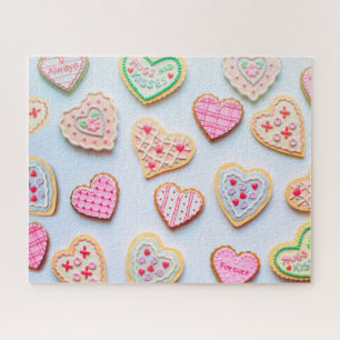 Puzzle Cookies de la Saint-Valentin au cœur rose