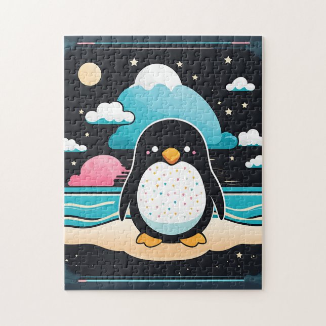 Puzzle Cool Cute Penguin Kawaii (Vertical)