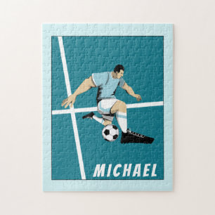 Puzzle Cool d'illustration de joueur de football personna