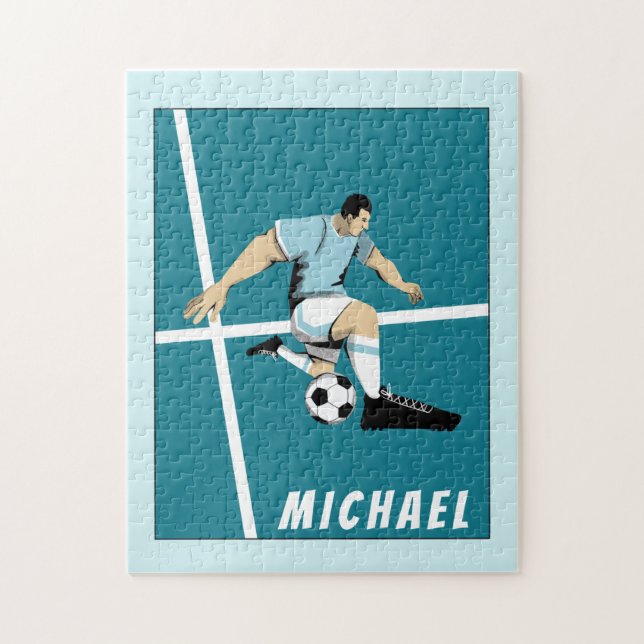 Puzzle Cool d'illustration de joueur de football personna (Vertical)