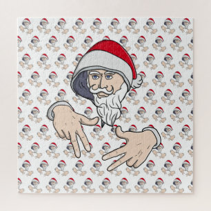 Puzzle Cool Gangsta Hip hop Rap de la main Père Noël