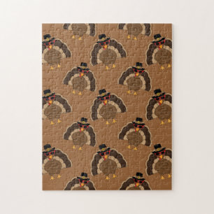 Puzzle Cool Turquie Thanksgiving fun brown motif