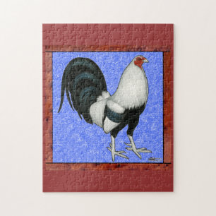 Puzzle Coq de combat encadré