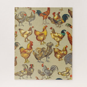 Puzzle Coq Poulet de la ferme Volaille animale Pays