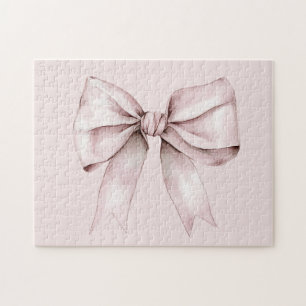 Puzzle Coquette esthétique arc rose Nom personnalisé