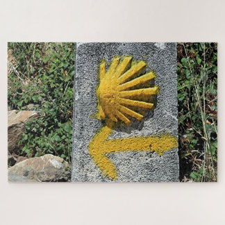 Puzzle Coquille d'El Camino et signe de flèche, Espagne