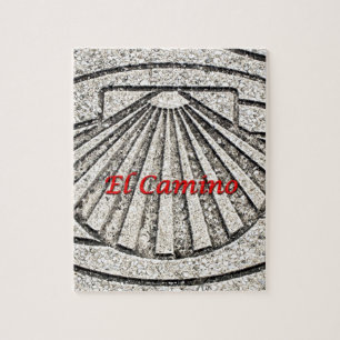 Puzzle Coquille d'EL Camino, trottoir, Espagne (légende)