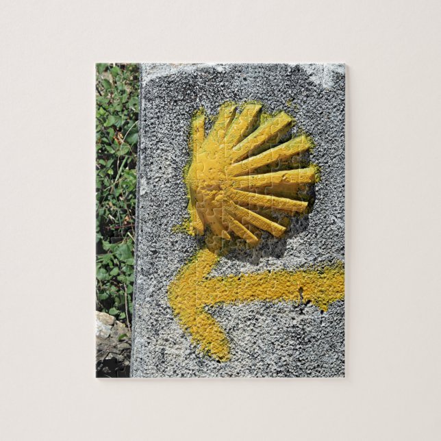 Puzzle Coquille El Camino et signe fléché, Espagne (Vertical)