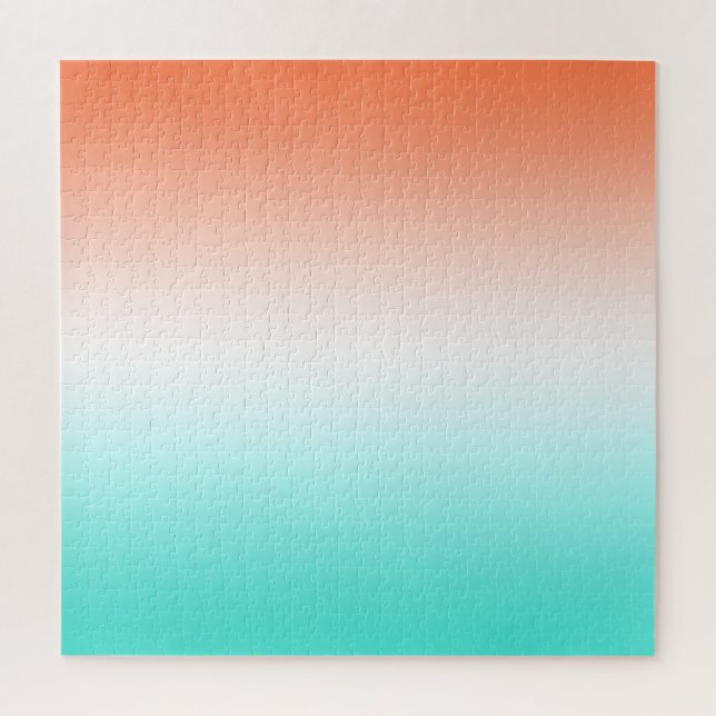 Puzzle Corail blanc et turquoise (Vertical)