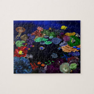 Puzzle Corail coloré & Poisson Reef Art