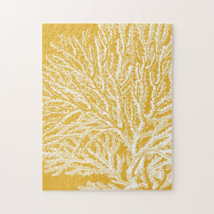 Puzzle Corail jaune et blanc
