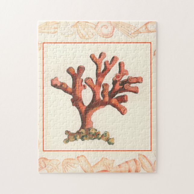Puzzle Corail rouge avec bordure conique (Vertical)