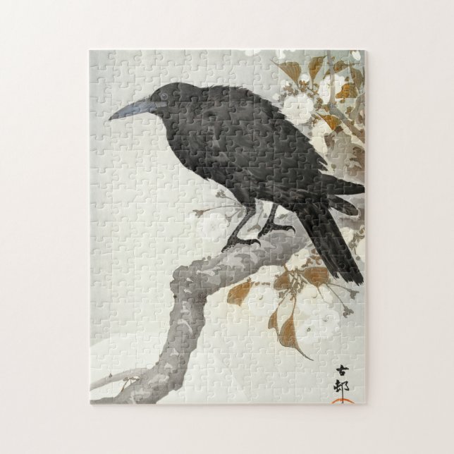 Puzzle Corbeau Raven Koson Oiseau japonais (Vertical)