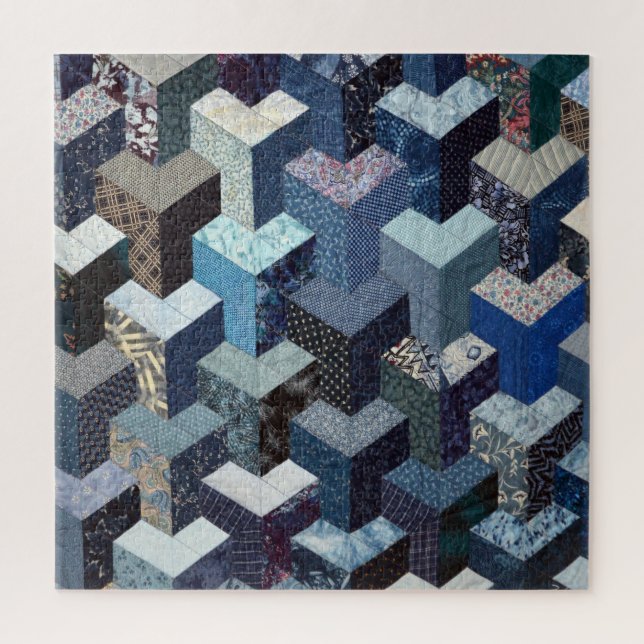 Puzzle Corbeille bleue en écaille (Vertical)